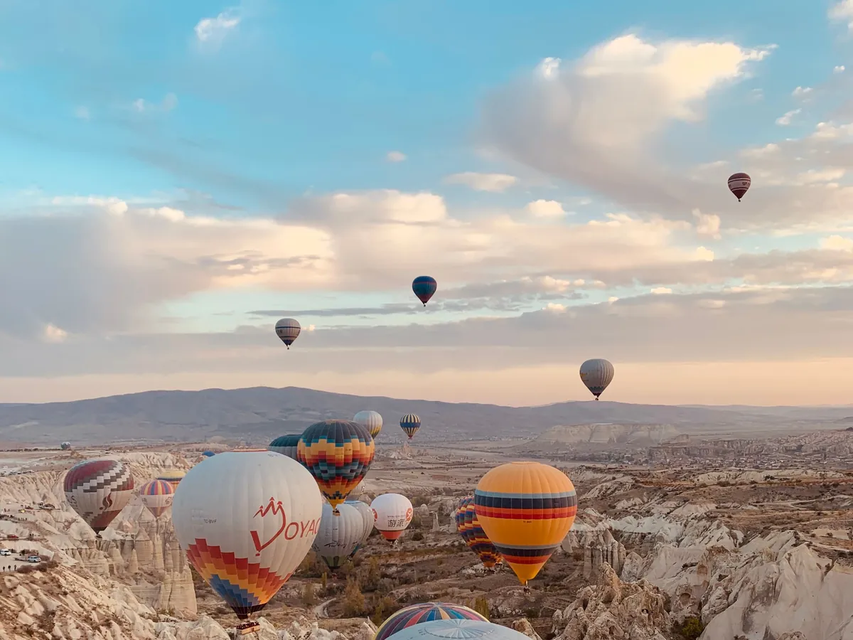 Hot air balloons over Cappadocia, Turkey