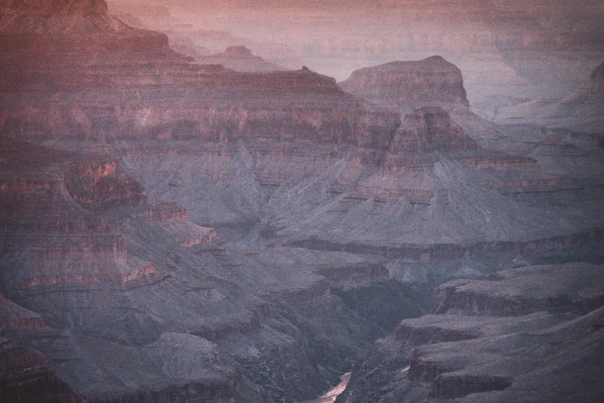 Aerial view of the Grand Canyon in Arizona, USA